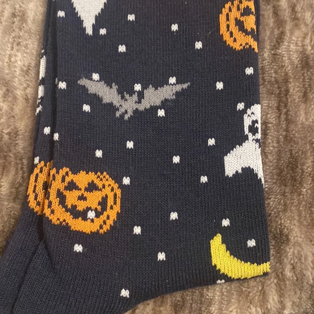 Halloween Ghost Pumpkin Jack O‎ Lantern Bat Moon Socks